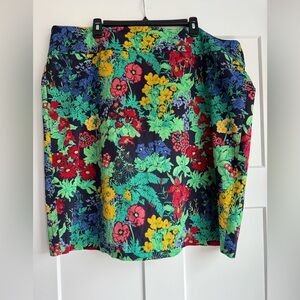 Floral Print Talbots Skirt with Vibrant Colors